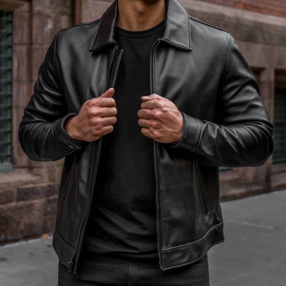 Daniel Cremieux Lambskin Leather Black Leather Jacket